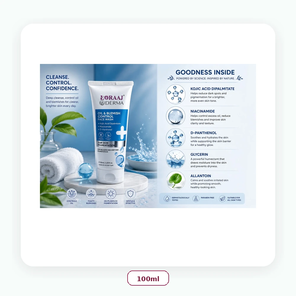 Loraaj Derma Oil & Blemish Control Face Wash 100ml
