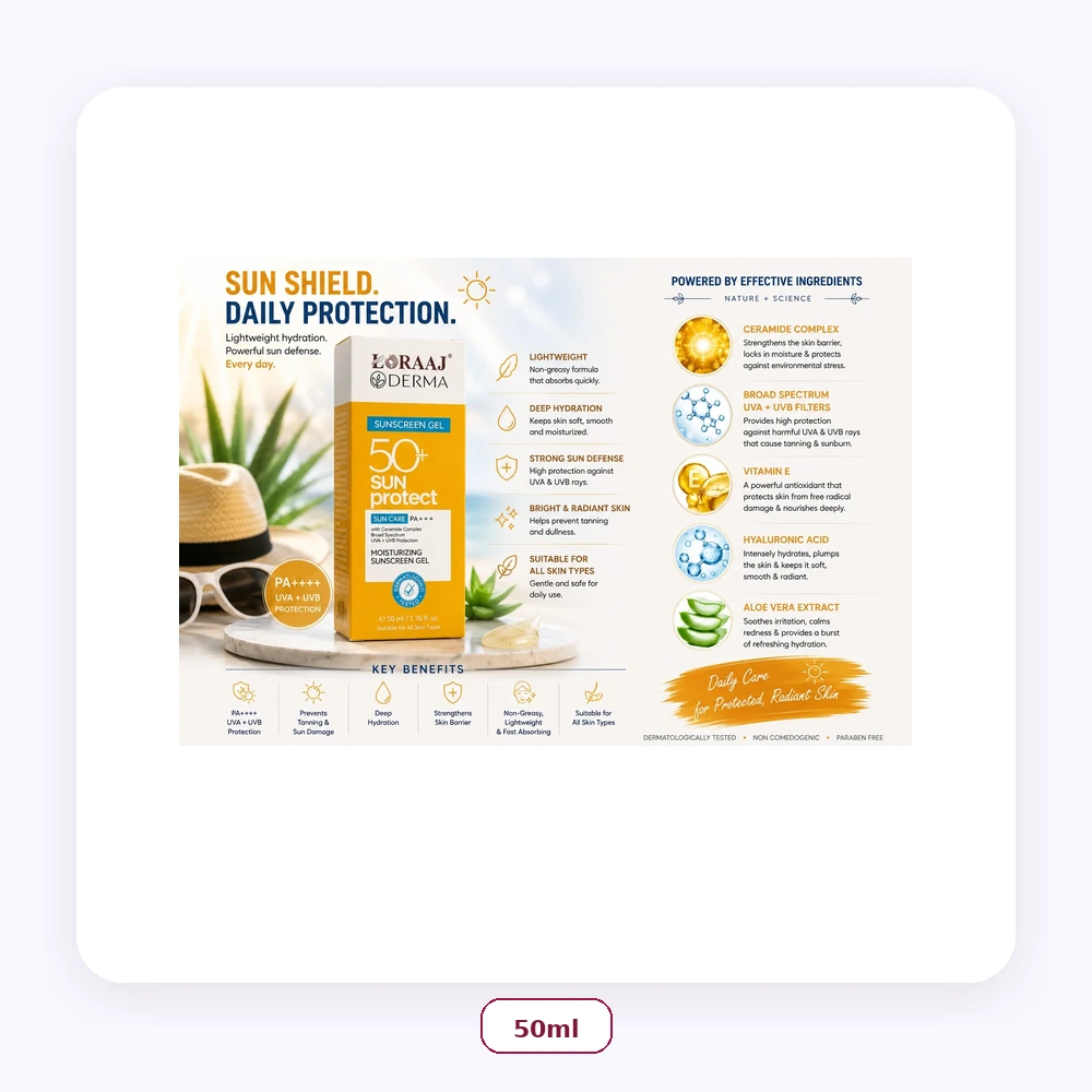 Loraaj Derma Sunscreen SPF 50+ Gel 50ml